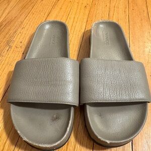 VINCE Gray/taupe Slide Sandals